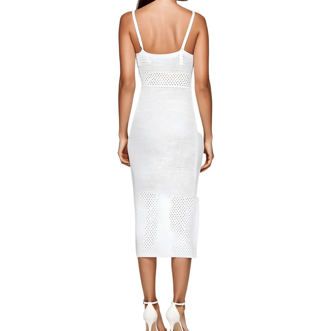 Split Hem Crochet Sweaterdress