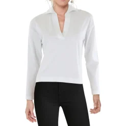 Split Neck Long Sleeve Pullover Top