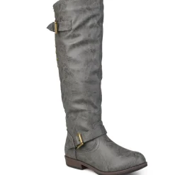 Spokane Faux Leather Wide Calf Knee-High Boots