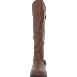 Spokane Faux Leather Wide Calf Knee-High Boots