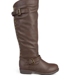 Spokane Faux Leather Wide Calf Knee-High Boots