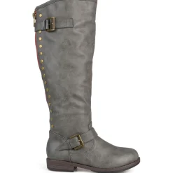 Spokane Faux Leather Wide Calf Knee-High Boots