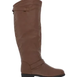 Spokane Faux Leather Wide Calf Knee-High Boots