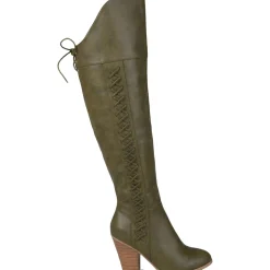 Spritz Wide Calf Faux Leather Over-The-Knee Boots