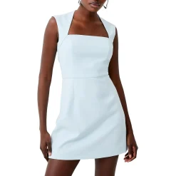 Square Neck Mini Shift Dress