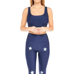 Star Light Star Bright Foil Print Activewear Sports Bra