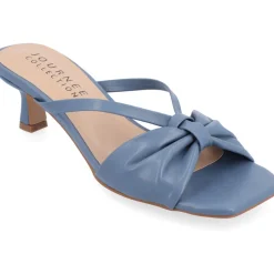 Starling Faux Leather Slip-On Kitten Heels