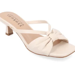 Starling Faux Leather Slip-On Kitten Heels