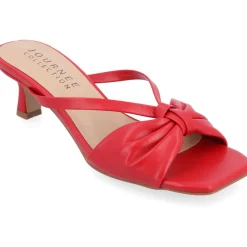 Starling Faux Leather Slip-On Kitten Heels