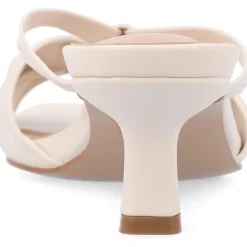 Starling Faux Leather Slip-On Kitten Heels