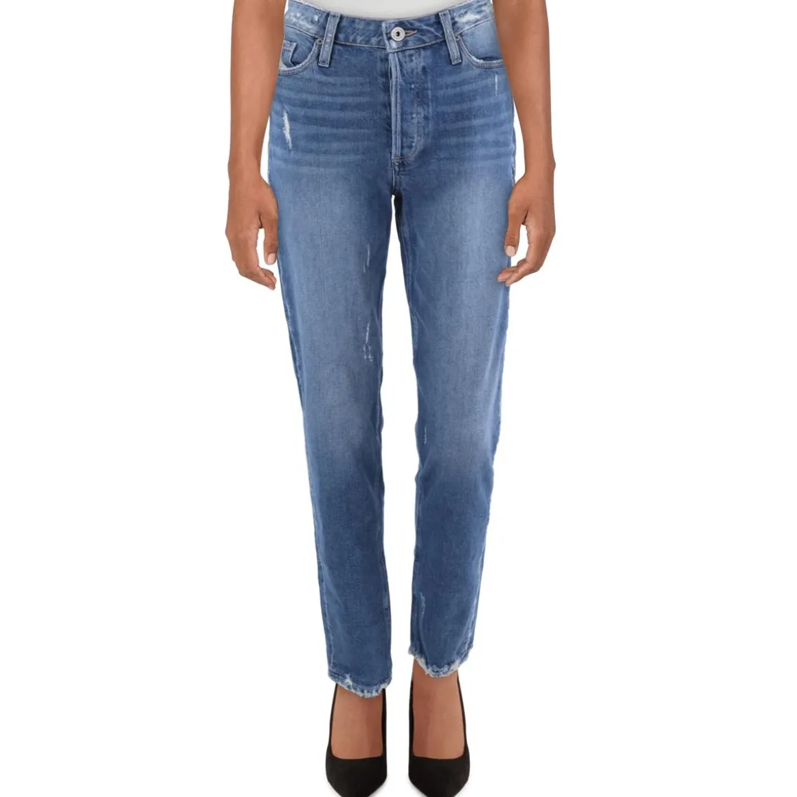 Stella Destroyed Denim Straight Leg Jeans