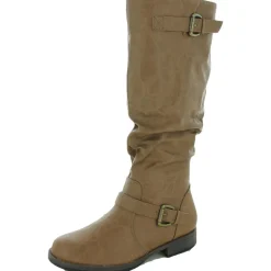 Stormy Faux Leather Knee-High Knee-High Boots