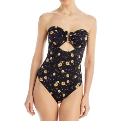 Strapless Cut-Out One-Piece Swimsuit