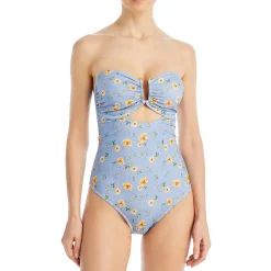Strapless Cut-Out One-Piece Swimsuit