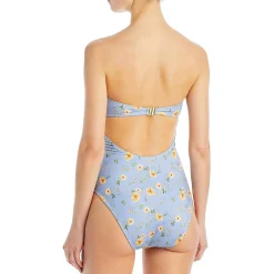 Strapless Cut-Out One-Piece Swimsuit
