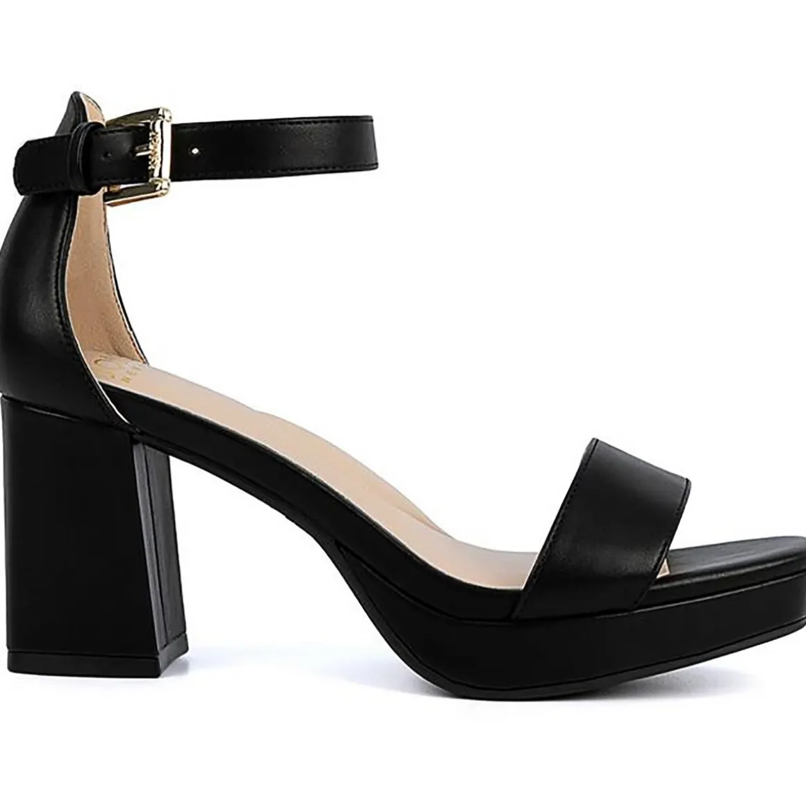 Strappy Faux Leather Block Heels