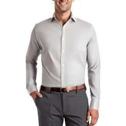 Stretch Cotton Button-Down Shirt