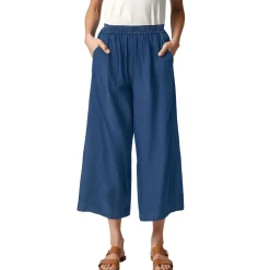 Stretch Cotton Wide Leg Jeans