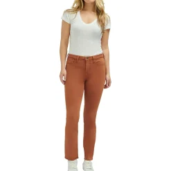 Stretch Denim Straight Leg Jeans