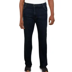 Stretch Denim Straight Leg Jeans