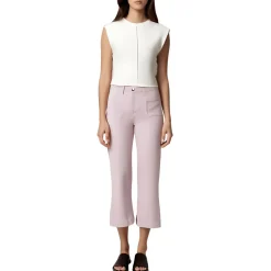 Stretch Denim Wide Leg Jeans