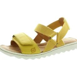 Stretch Leather Flatform Sandals
