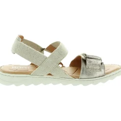 Stretch Leather Flatform Sandals