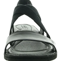 Stretch Leather Flatform Sandals