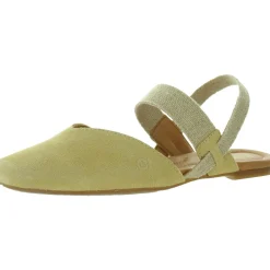 Stretch Leather Slingback Sandals