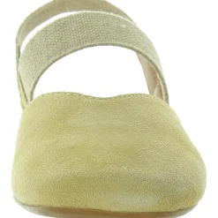 Stretch Leather Slingback Sandals