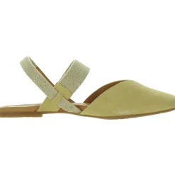 Stretch Leather Slingback Sandals