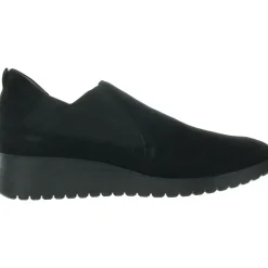 Stretch Leather Wedge Boots