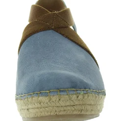 Stretch Leather Wedge Sandals