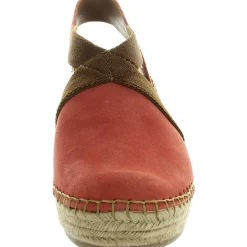 Stretch Leather Wedge Sandals