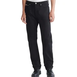 Stretch Mid Rise Straight Leg Jeans