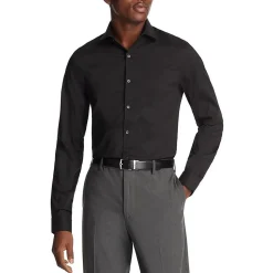 Stretch Solid Button-Down Shirt