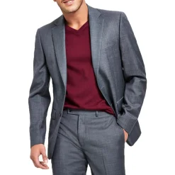 Stretch Wool Two-Button Blazer