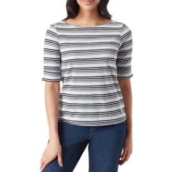 Striped Crewneck Pullover Top