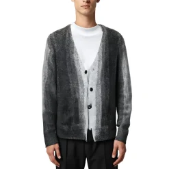 Striped Knit Button-Up