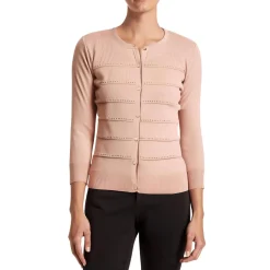 Striped Knit Cardigan Sweater