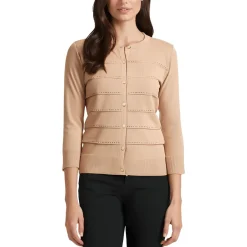 Striped Knit Cardigan Sweater