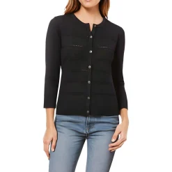 Striped Knit Cardigan Sweater