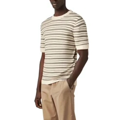 Striped Knit Crewneck Sweater