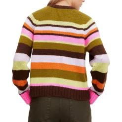 Striped Knit Crewneck Sweater