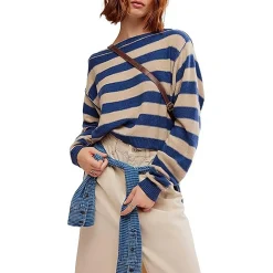 Striped Knit Crop Sweater