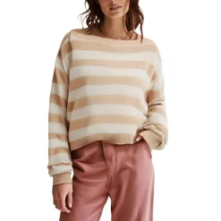 Striped Knit Crop Sweater