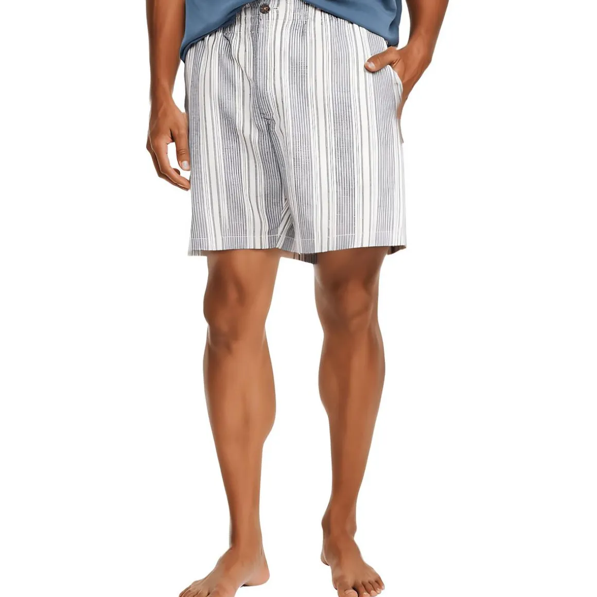 Striped Linen Casual Shorts
