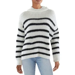 Striped Turtleneck Pullover Sweater