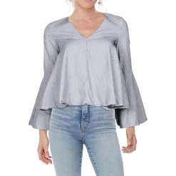 Striped V-Neck Blouse