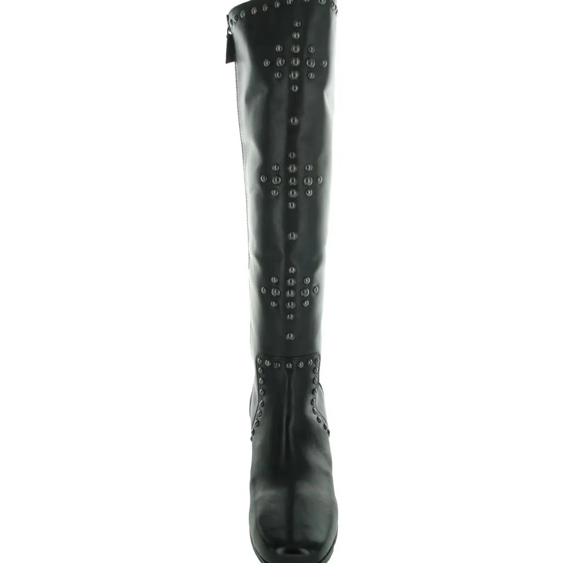 Studded Leather Knee-High Boots